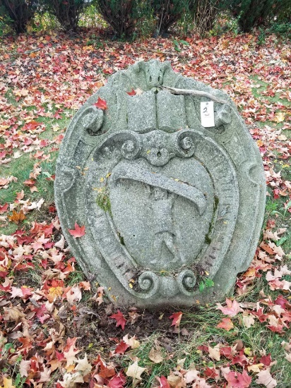 Central Howard High School sandstone crest 52" x 60" x 52"