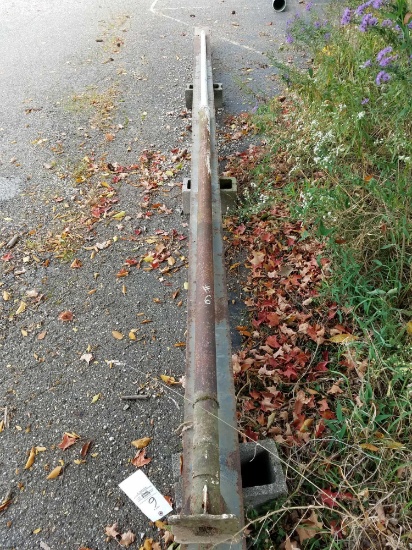 Steel flag pole, 20 ft. from old gas station in Tallmage