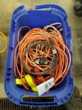 Large tote of electric cord