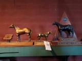 3 horse trophies