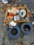 Lawn tires, chain, pneumatic sander, hardware