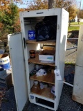 Metal cabinet with contents