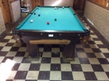 Brunswick Bakle Collender Co. Slate Pool Table