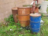 Barrel pump and 3 barrels