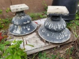 Concrete planters with bases