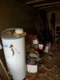 Old hot water tank, hardware and decor