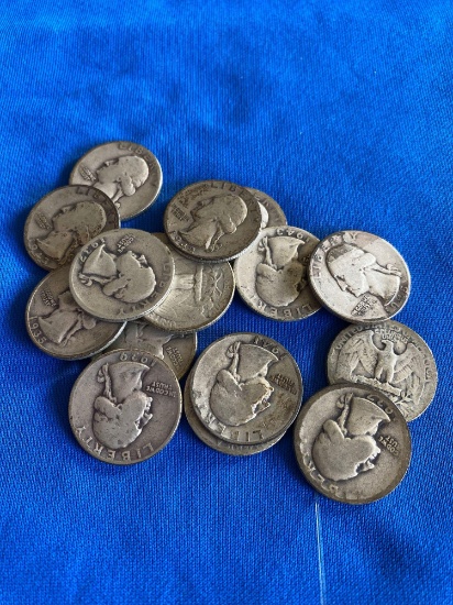 Silver Washington Quarters, assorted dates