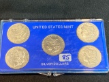 Morgan Dollar 5 coin set 1882, '84, '85o, 1921, '21
