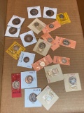Assorted Silver Coins, Washington quarters, barber Dimes, Roosevelt Dimes, Mercury dimes