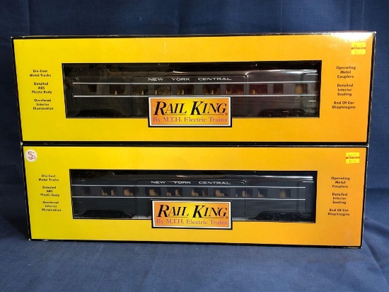 Two Rail King New York Central 60Foot Streamlined Coach Cars