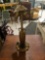 Antique metal lamp base, unmarked, no shade