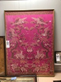 Oriental framed fabric