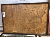 Large vintage U.S. map