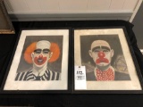 (2) clown prints
