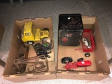 Toys, tractor, truck, conibear trap