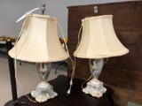 (2) ceramic lamps
