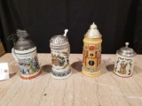 Kaiser, Gerz and other steins, 4 total