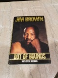 Jim Brown out of bounds book with autograph
