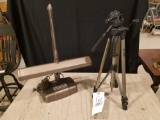 Dazor drafting weighted desk lamp and camera tripod