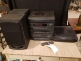 Awia stereo system CX-Z670 with 2 speakers, turntable, cassette and cd