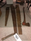 Cross cut saws, ax