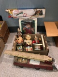 Mechanical toys, cabbage patch doll, fire truck