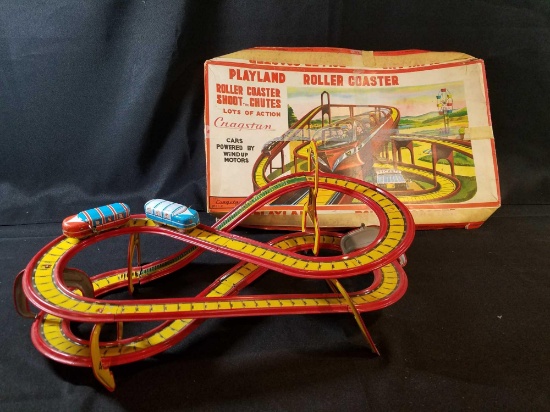 Cragstan Playland roller coaster set with original box and cars