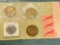 (3) Six Cent airmail stamps, 1922 Italy lire, 1792-1992 US Mint token, (2) Hunt club tokens.