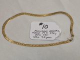 Marked 14K herringbone necklace, 16