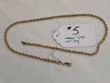 Marked 14K gold necklace, 20