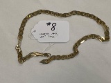 Marked 14K gold necklace, 20