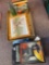 Goodyear keys and fobs, old books, Coca-Cola bottle, framed pictures