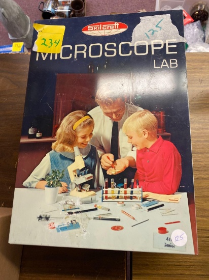 Vintage microscope lab