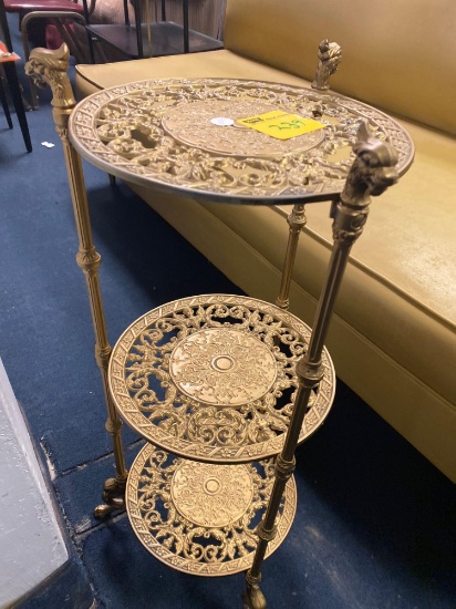 Brass plant stand/decorative stand, about 3 ft.