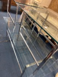 Glass top tables, end tables and coffee table