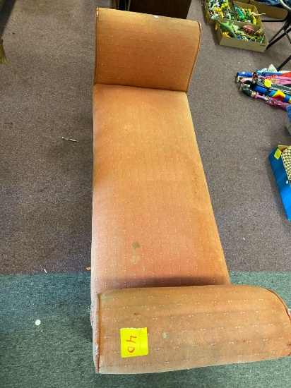 Orange fabric bench