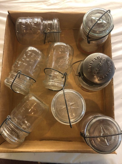 Vintage glass mason jars