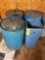 (4) Plastic Barrels, Trash Can