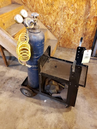 Welder Cart with Tank and Guages