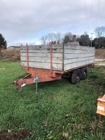 Homemade Tandem axle trailer, has removable sides