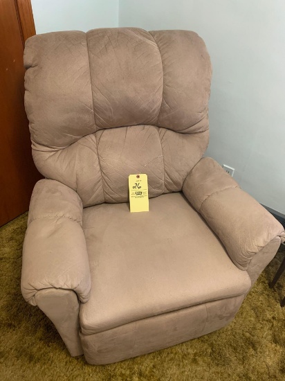 Tan Upholstered Rocker/Recliner