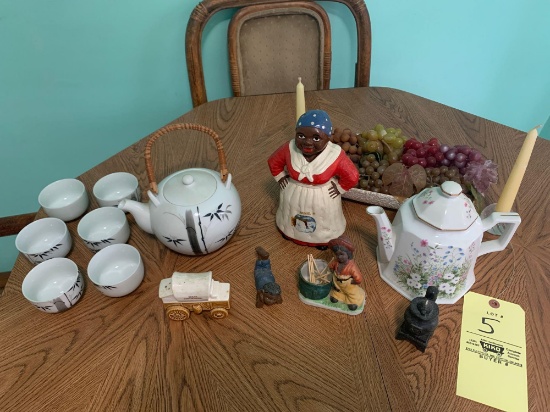 Aunt Jemima Figurine, Teapots, Misc.