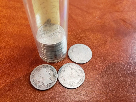 (15) Mercury Dimes, (3) Canadian Silver Coins