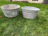(2) Galvanized Wash Tubs