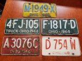 (5) 1960s Ohio License Plates