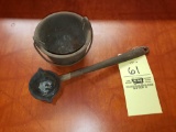 Cast Iron Smelting Pot and Ladle