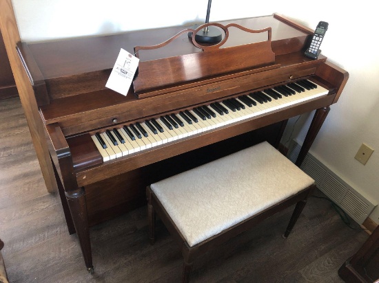 Howard Piano and Piano Stool *Lamp Not Included*