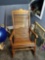 Antique slat back rocking chair