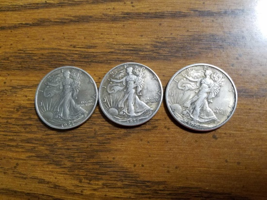 Standing liberty half dollars 1923, '37, '43