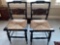Matching pair Hitchcock stenciled decorated chairs. Bid times two.